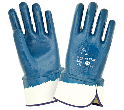 Перчатки нитриловые с полным покрытием (9912) (манжет - крага) р-р 11