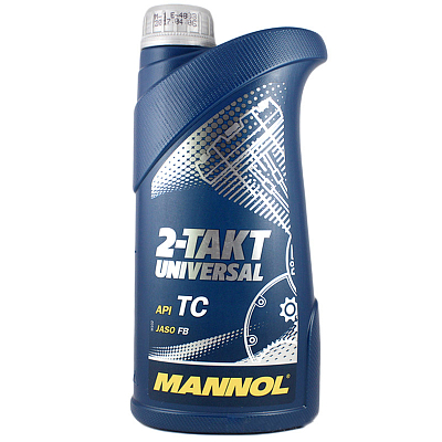 Масло моторное 2T 1л Mannol Universal для мото техники минеральное