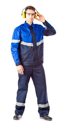 Костюм рабочий Акцент (куртка, брюки) (Саржа, 100% хлопок) пл. 250