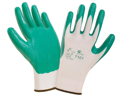 Перчатки с легким нитриловым покрытием SafeFlex 7101