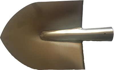Лопата титановая штыковая 250 х 200 мм (толщина 2 мм, вес 450 гр)