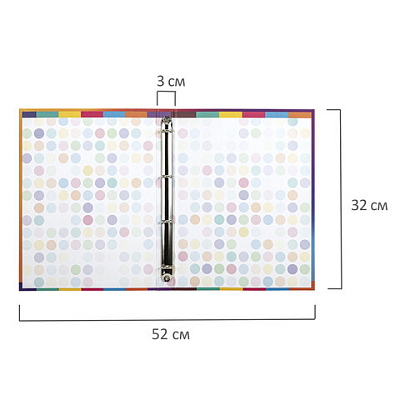 Папка-портфолио дошкольника "ДИНОЗАВР", 4 кольца, 20 файлов, 10 вкладышей, 7БЦ матовая, BRAUBERG KID