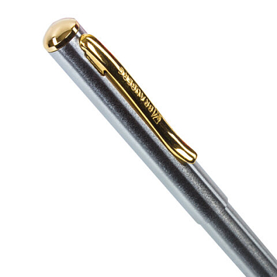 Ручка подарочная шариковая BRAUBERG Maestro, СИНЯЯ, корпус серебристый с золотистым, линия письма 0,