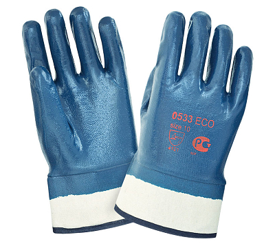 Перчатки нитриловые с тяжелым покрытием ЕСО 0533 