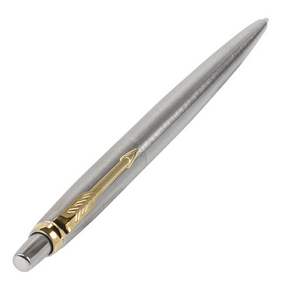 Ручка шариковая PARKER "Jotter Core Stainless Steel GT", корпус серебристый, позолоченные детали, си