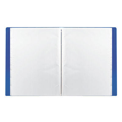 Папка 10 вкладышей BRAUBERG "Office", синяя, 0,5 мм, 222625