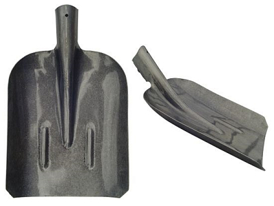 Лопата совковая прочная (рельсовая сталь) с ребром жесткости без чер.