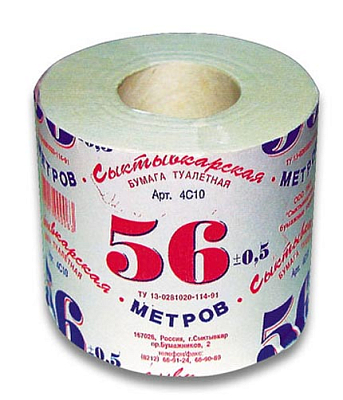 Бумага туалетная Сыктывкарская 56 м